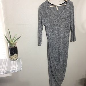 Chocolate Asymmetrical Gray Dress